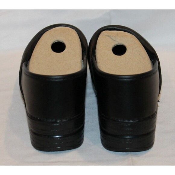 DANSKO MEN'S PROFESSIONAL SLIP-ON CLOGS ARCH SUPPORT 47 US 13.5-14 BLACK LEATHER - Picture 7 of 7